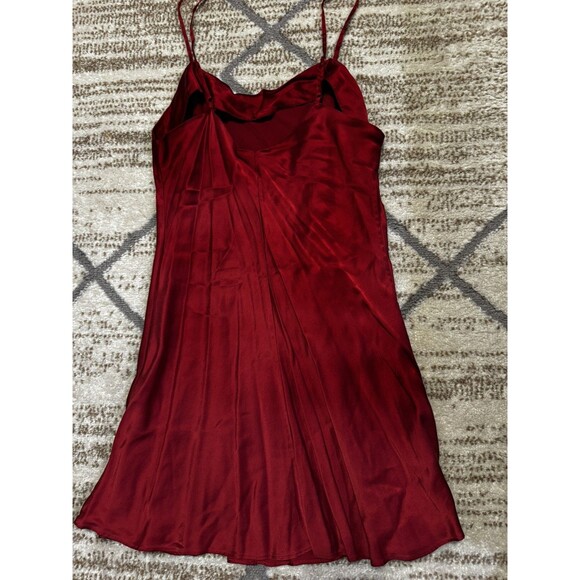 Vintage Victoria's Secret M Gold Label Red 100% SILK Sexy Teddy Slip Dress - Picture 2 of 4
